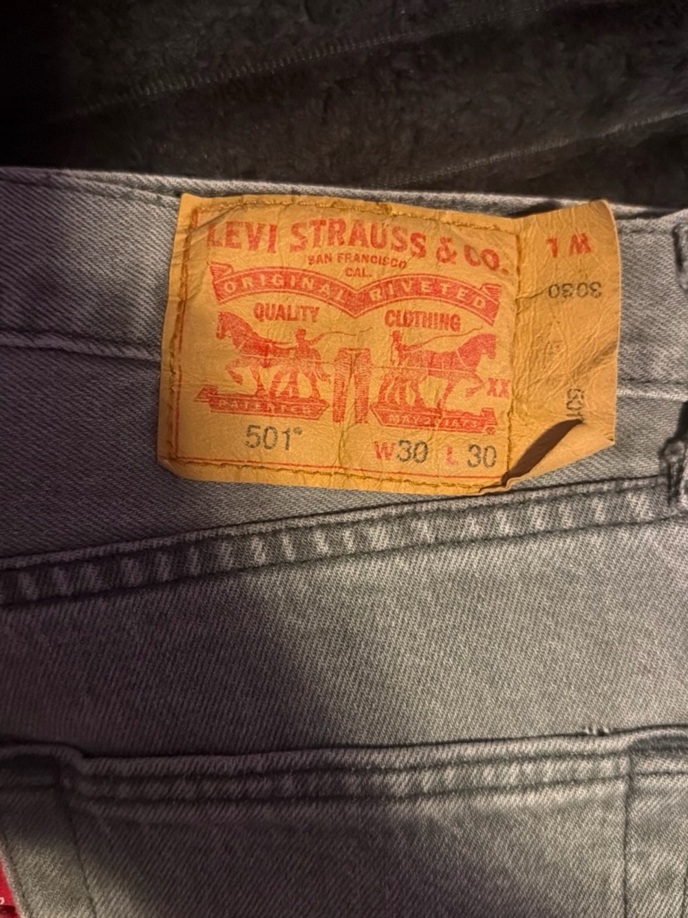 Levi's 501 Straight Men’s Jeans - Light Gray